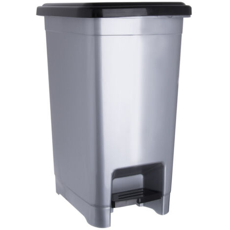 Schmaler Kunststoff-Abfalleimer mit Pedal, 10 l