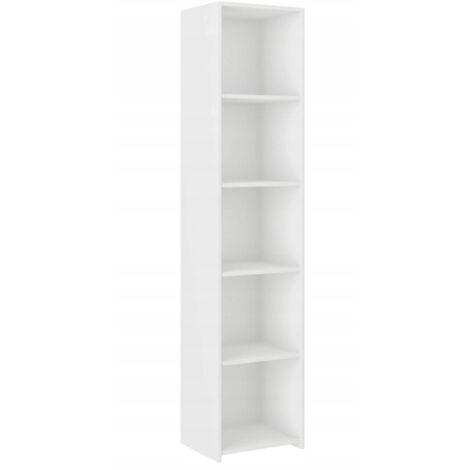 Schmales Regal mit Fächern, Weiß - 180 x 40 x 30 cm - Modern B-40