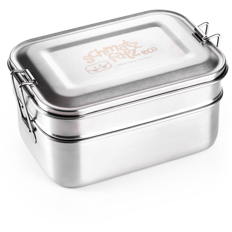 

schmatzfatz eco lunchbox 2en1 1200 ml 18 x 12,5 x 9 cm acero inoxidable
