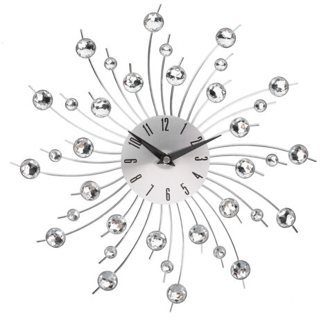 Schmiedeeiserne Vintage-Wanduhr, geruschlos, nicht tickend, dekorative Uhr für Schlafzimmer, Küche, Büro