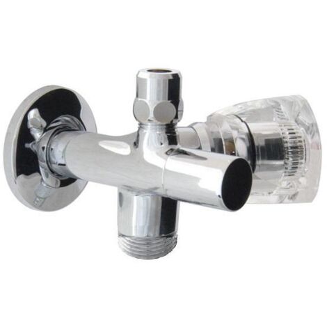 SCHMIEDL Kombi Eckventil GS0170 DN15  chrom m.Atmos-PVC-Griff GS0170/15
