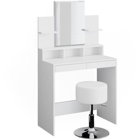 Schminktisch Ania, Weiß, 80 cm mit Hocker, Vicco
