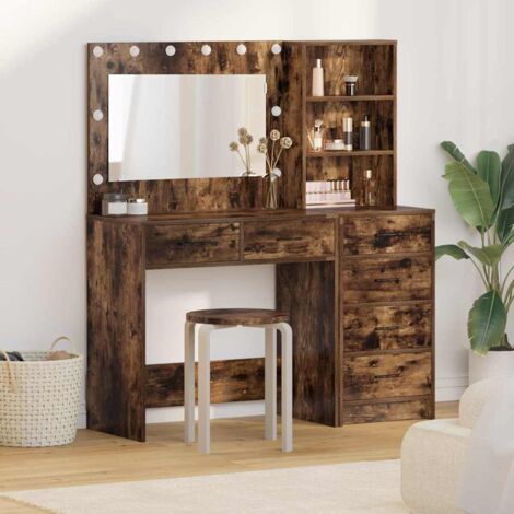 Schminktisch mit Regal Braun 78,5 x 41 x 135 cm Holzwerkstoff vidaXL