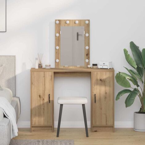 Schminktisch mit Speicher Braun 102 x 33 x 135 cm Holzwerkstoff vidaXL