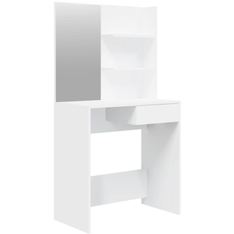 Schminktisch Mit Spiegel Weiß 74, 5x40x141 Cm - Vidaxl