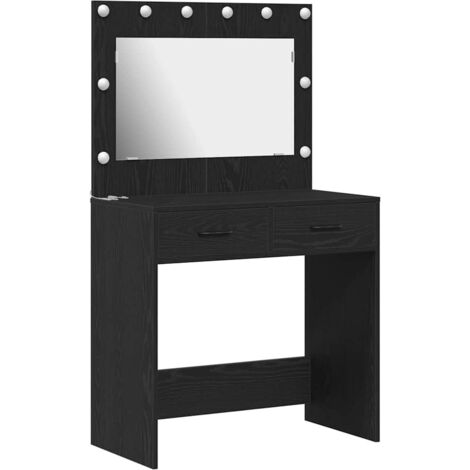 Schminktisch Schwarz Eichen-Optik 78,5 x 41 x 135 cm vidaXL