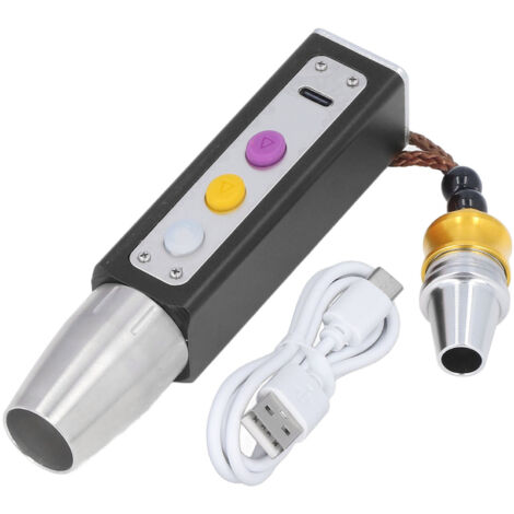 Schmuck-Taschenlampe mit 3 LEDs, 3 Leuchtmodi, USB-aufladbar, tragbar, kompakt, schwarz zur Jade-Identifizierung