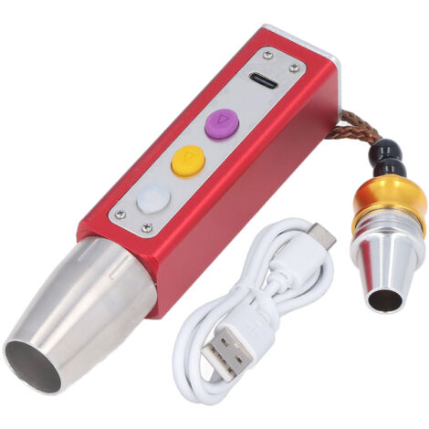 Schmuck-Taschenlampe mit 3 LEDs, 3 Leuchtmodi, USB-aufladbar, tragbar zur Bestimmung von rotem Jade.