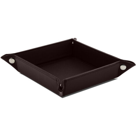 Schmuck-, Uhren- und Münzablage aus PU-Leder – Eleganter Schreibtisch-Organizer