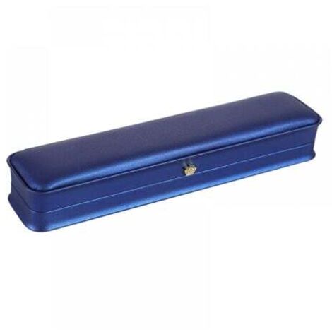Schmuckaufbewahrungsbox aus Leder, rechteckige Geschenkbox zur Präsentation von Halsketten und Armbändern, Königsblau