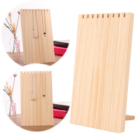 Schmuckaufbewahrungsregal aus Holz – 9 Fächer, Halskettenständer und Schreibtisch-Organizer