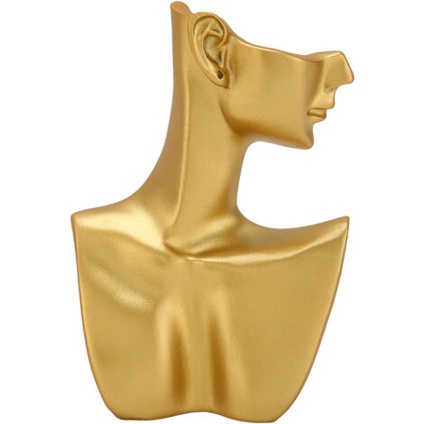 Schmuckbüste aus Kunstharz, eleganter Ständer für Halsketten und Ohrringe, ideal für das Schaufenster eines Juweliergeschäfts.