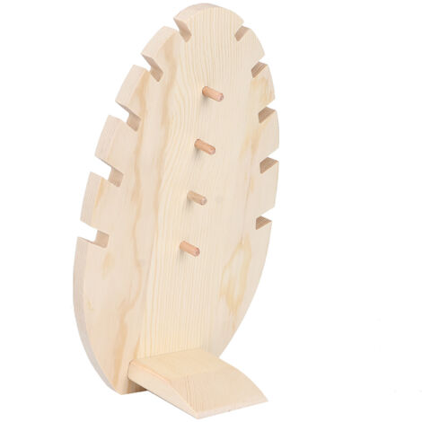 Schmuckhalter aus Holz [展示架/收纳器] Modell für Armbänder und Halsketten – Abnehmbarer Ständer [Abmessungen: 27 x 16 cm] 3 kg Tragkraft – Naturholz – Dekorativ