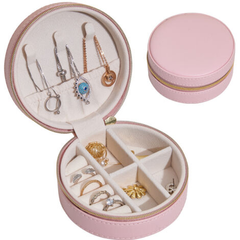 Schmuckkästchen für Frauen und Mädchen, kleines Schmuckkästchen für Ohrringe, Halsketten, Ringe, Armbänder