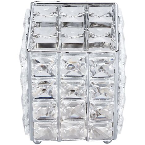 Schmuckkästchen im europäischen Stil aus Kristall, quadratischer Organizer für Ohrringe und Ringe, Geschenkidee und Wohnaccessoire, Silber