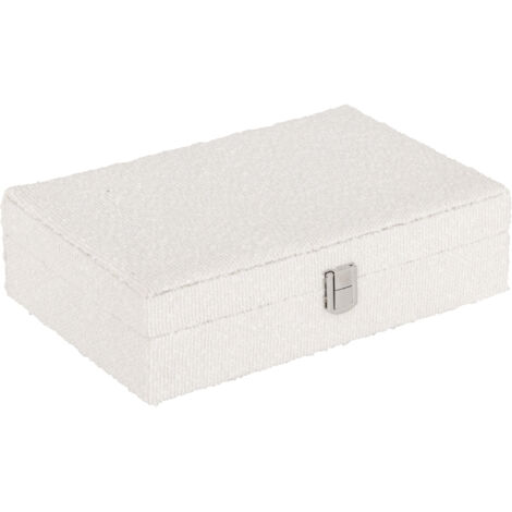 Schmuckschatulle Loe bouclette weiß 28x19cm - Atmosphera créateur d'intérieur
