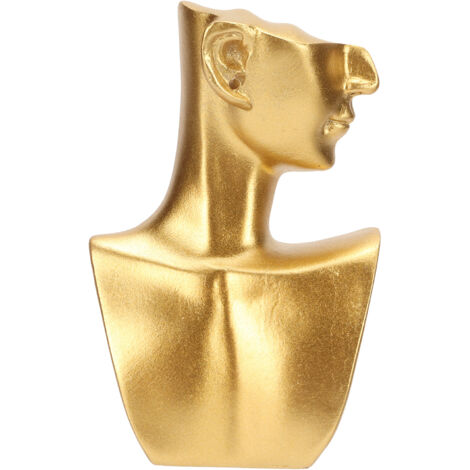 Schmuckständer aus Kunstharz, vielseitiger Ständer für Halsketten und Anhänger, ideal für Schmuckgeschäfte, goldfarben.
