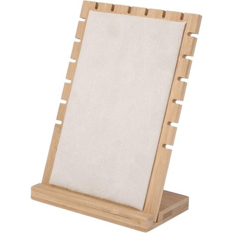 Schmuckständer, Schmuckorganizer, abnehmbarer Aufbewahrungsständer für Halsketten und Anhänger (Beige)
