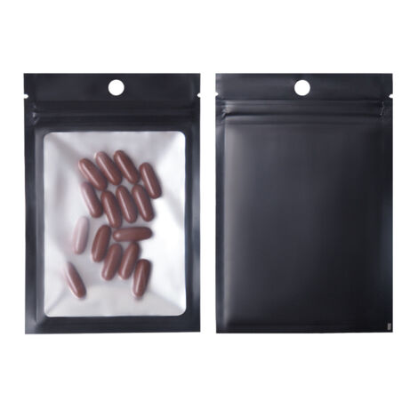 Schmuckverpackungsbeutel – 100 wiederverschließbare Mini-Plastikbeutel, 10 x 15 cm, Schwarz – Vielseitig zur Aufbewahrung von Schmuck und Lebensmitteln