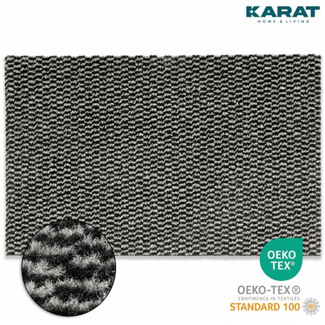 Schmutzfangmatte Melange Schwarz-Weiß 90 x 100 cm