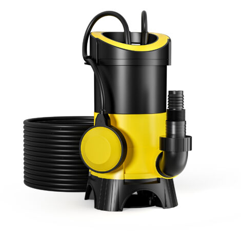 Schmutzwasserpumpe 7.500l/h, 400W, max. Förderhöhe 5m, Fremdkörper bis Ø35mm