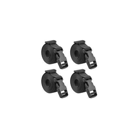 Schnallengurt 25 mm, Ratschengurt, 4 Stück, Kunststoff-Spanngurt, Zurrgurt zum Packen von Koffern, Bewegen von Gepäck (schwarz)