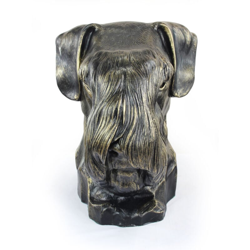 Schnauzer, Schnauzer I - buste de chien, grande tête de chien pour le jardin, décoration unique du salon par Art-Dog