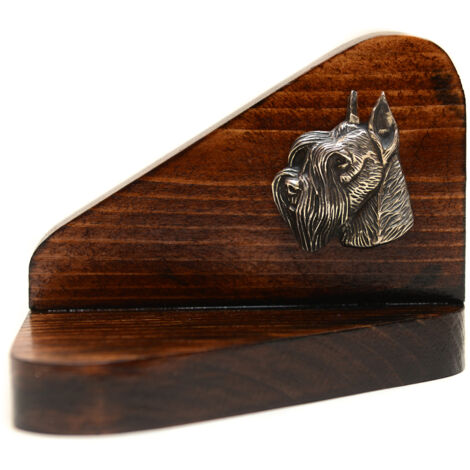 Schnauzer, Schnauzer I - candelabro de madera con perro, soporte para velas de té, recuerdo para perros de Art-Dog