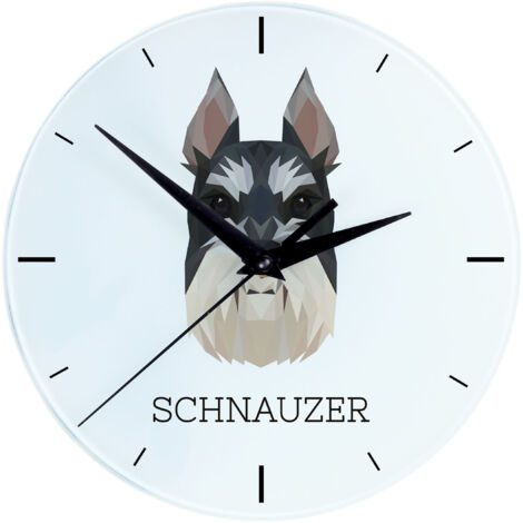 Shiba Inu - Horloge Murale Géométrique Avec Photo Et Inscription Par Art Dog 86271654
