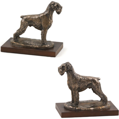 Schnauzer, Schnauzer I - statuetta di cane, statuetta da ufficio, trofeo per una mostra canina di Art-Dog