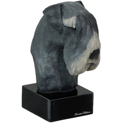 Schnauzer, Schnauzer - statuetta dipinta, figurina, realizzata da un artista, marchio Art-Dog