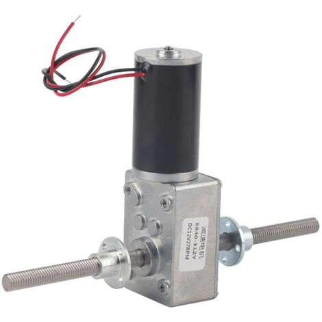 Schneckengetriebemotor mit rechter und linker Welle, Untersetzungsgetriebe 1280, M8-Gewinde, Flansch, Übersetzung 290:1