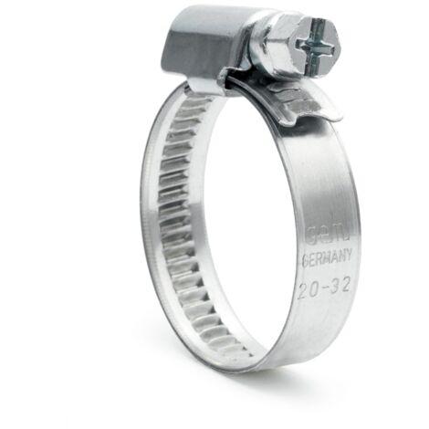 SCHNECKENGEWINDESCHELLE, W4 (Edelstahl), 12 mm breit, 16 - 27 mm