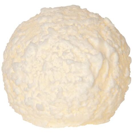 Schneeball-Kerze Snowball Echtwachs Batterie Timer warmweiß Ø 10cm