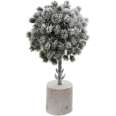 SCHNEEBEDECKTER BUCHSBAUM H25 - Feeric lights & christmas