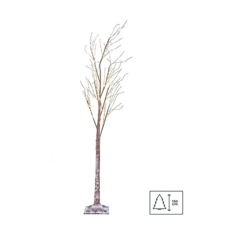 Schneebedeckter Weihnachtsbaum 150 cm mit LED-Lichtern