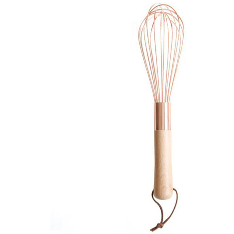 Schneebesen aus Edelstahl mit Holzgriff – Langlebiges Küchenaccessoire zum Mischen, Schlagen und Aufschäumen