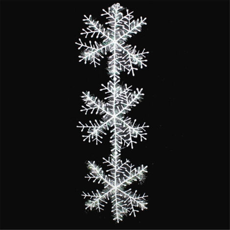 Schneeflocken-Weihnachtsbaumschmuck, festliche Wanddekoration für Zuhause