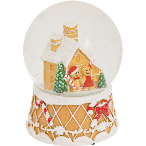 Schneekugel, Lebkuchenhaus, Ø 10 cm