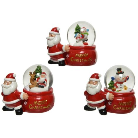 Schneekugel mit Weihnachtsmann 8 cm. Einzelstück