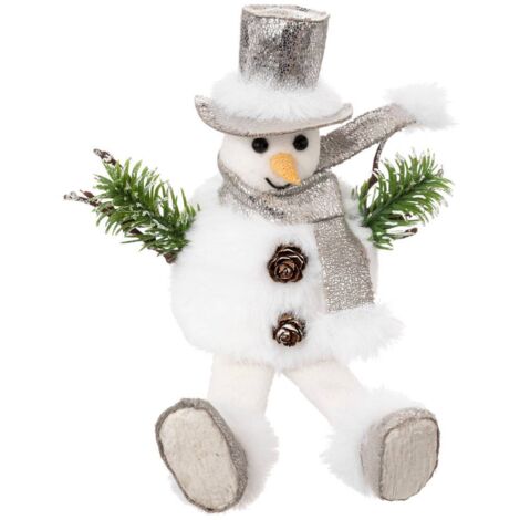Schneemann sitzend 19cm - Atmosphera créateur d'intérieur