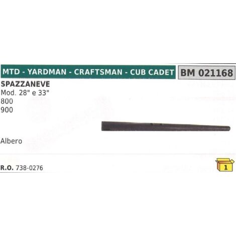 Schneepflugwelle MTD - YARDMAN - CUB CADET 800 - 900 mod. 28" - 33" - 738-0276