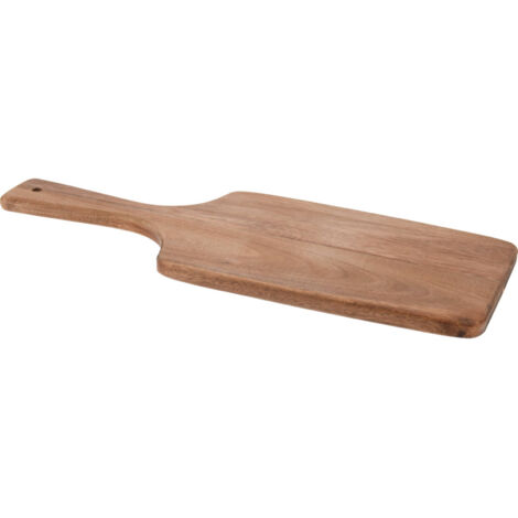 Schneidebrett aus Akazienholz, mit Griff, 42 x 17 x 1,6 cm
