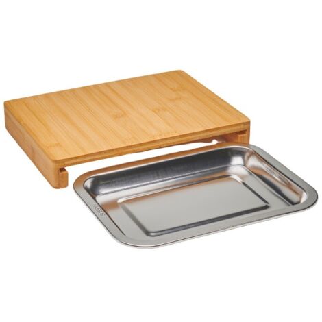 Schneidebrett aus bambus (28,5 x 21 cm) + schublade aus edelstahl - Nogent 3 Etoiles - 09950G