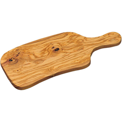 Schneidebrett mit Griff, unregelmäßige Form, 40 x 16 cm