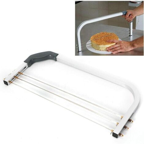 Schneiden - Kuchen 3 Linien schneiden - Kuchen aus Edelstahl und Aluminiumlegierung, einstellbar 3 Klingen Basis Kuchen Splitter schneiden - Kuchen für Haus, Backen und Dessert Shop