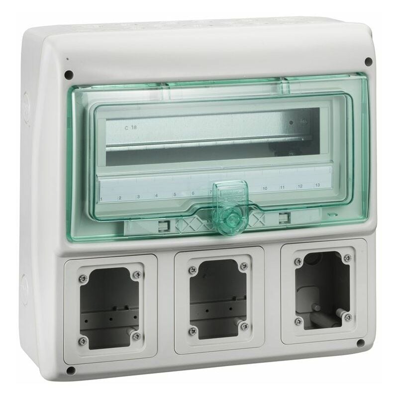 Schneider Electric - schneider 13180 Coffre kaedra 12 + 1 module 3 ouvrant 90x100