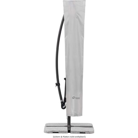 Schneider 813-00 Copertura protettiva per ombrelloni rotondi, Fino a 300 cm Ø, Grigio argento, 206 x 35 x 38 cm