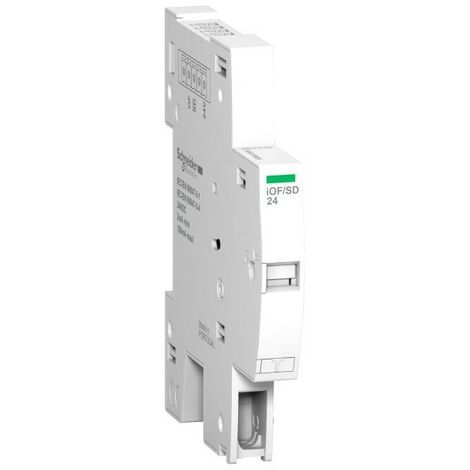 Schneider A9A19804 Acti9 iC60 RCBO - contacts auxil OF + signal défaut SD +TI24 interface SmartLink