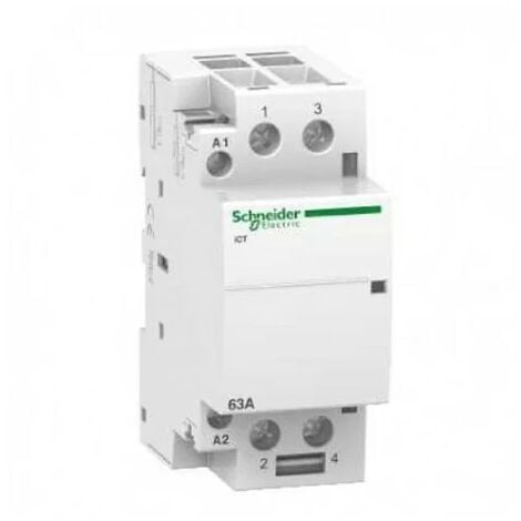 SCHNEIDER ELECTRIC Schneider A9C20162 Contactor 63A - 2NO - 24VAC - 50Hz - Acti9 - iCT